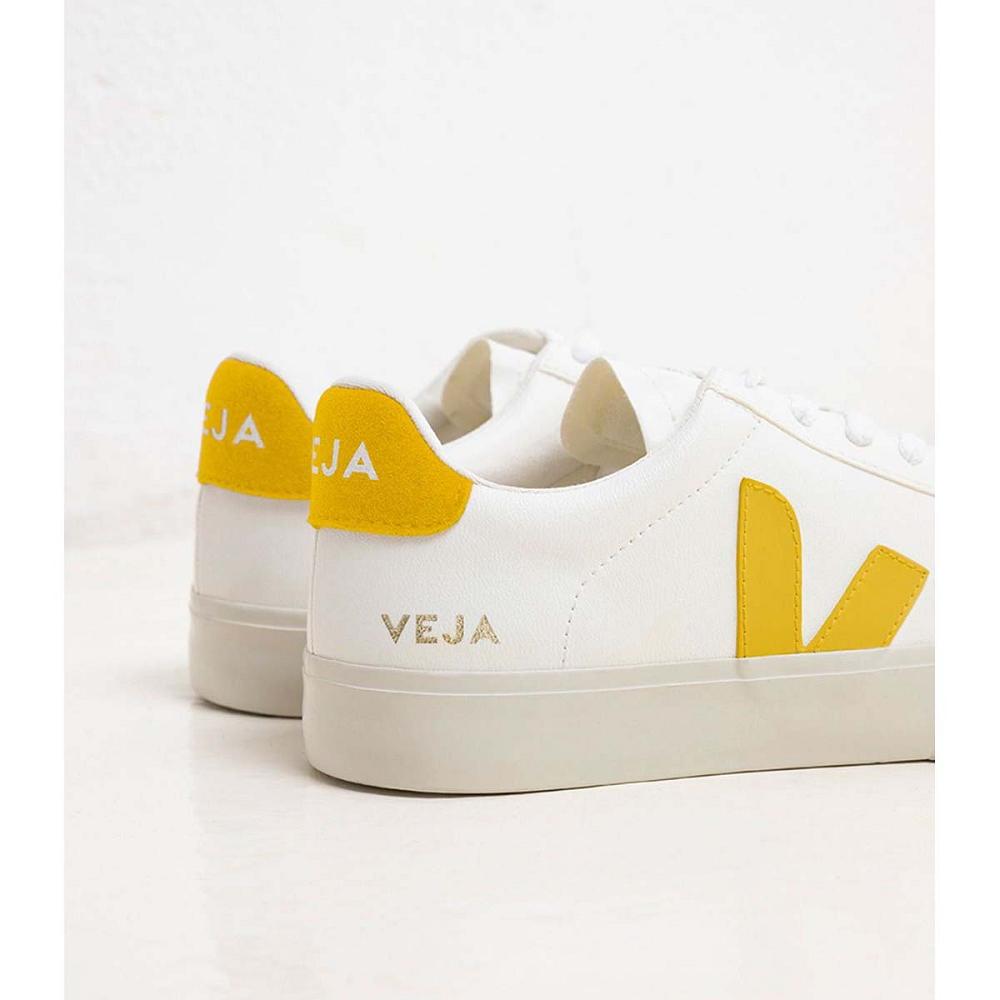 Veja CAMPO CHROMEFREE Low Tops Sneakers Herre White/Yellow | NO 298QMA